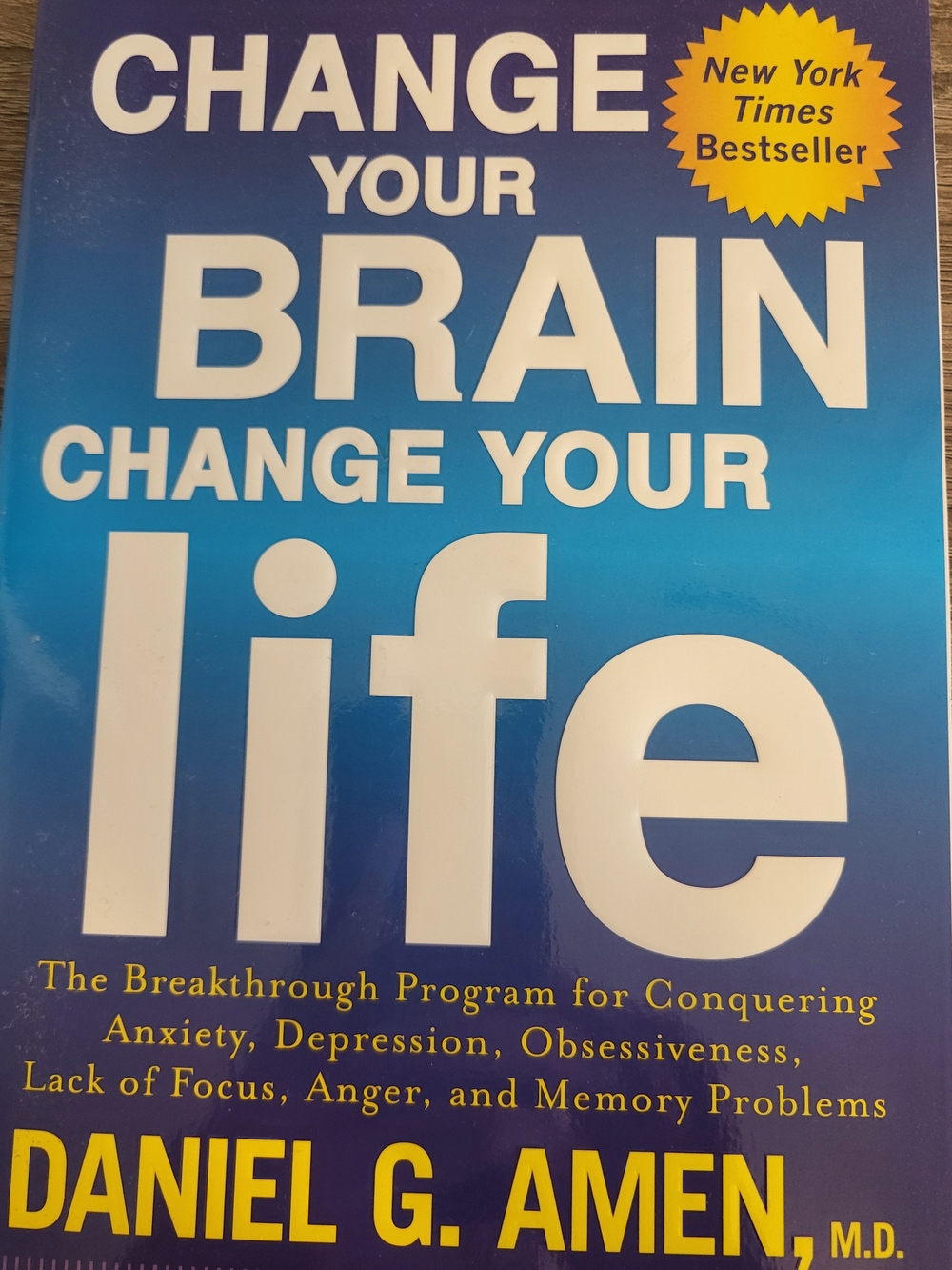 Daniel G. Amen Blue 'Change Your Brain, Change Your Life' Softcover Book